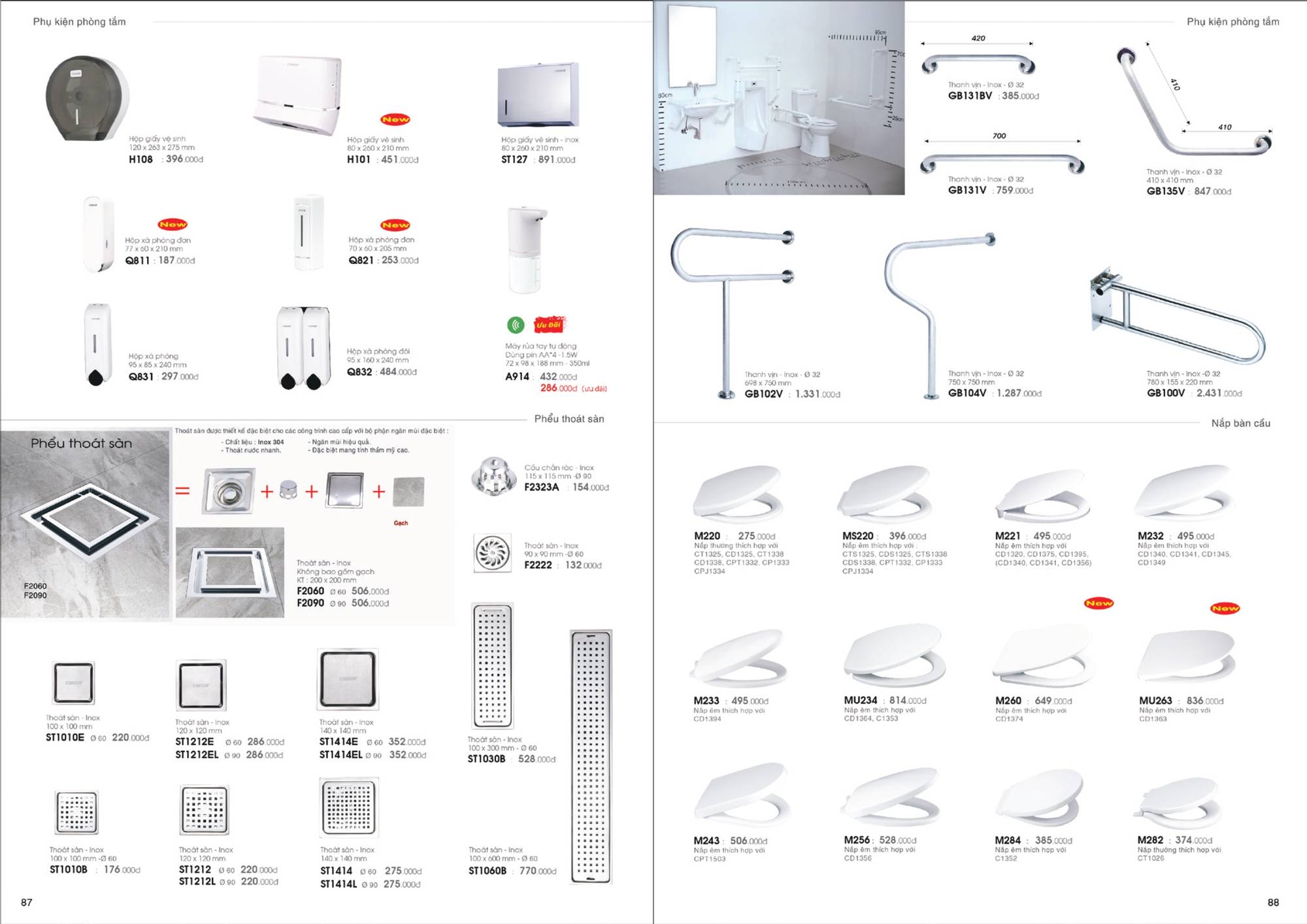 Catalogue và Bảng giá Thiết bị vệ sinh CAESAR mới nhất T7 2024 /Page 45